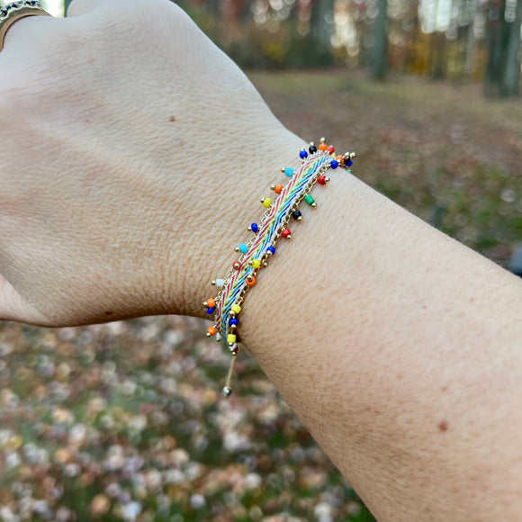 Bohemian Seed Bracelet- Rainbow