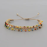 Bohemian Seed Bracelet- Rainbow