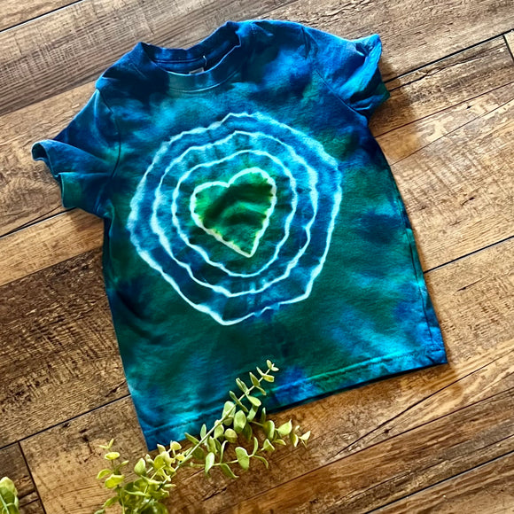 Hand Tie Dyed | Toddler T-Shirt - Lake Erie Heart