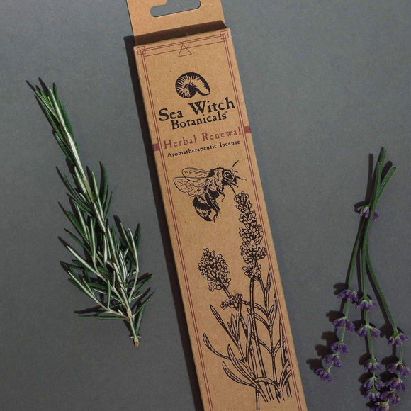 Sea Witch Botanicals | ALL-  INCENSE: HERBAL RENEWAL - WITH LAVENDER & ROSEMARY ESSENTIAL OIL