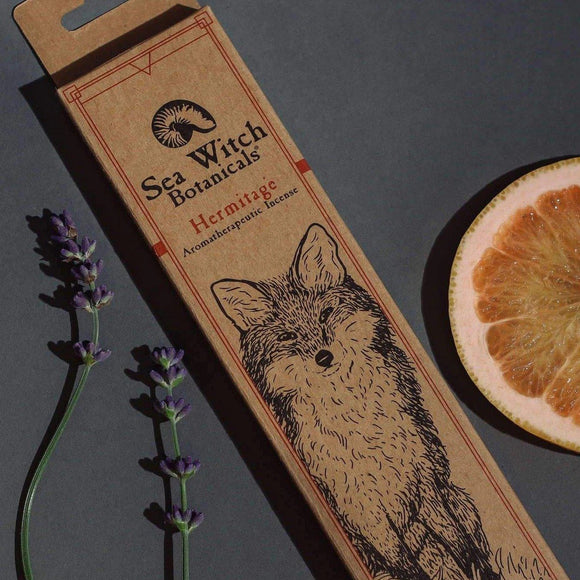 Sea Witch Botanicals | ALL-NATURAL INCENSE: HERMITAGE - WITH PATCHOULI, PINK GRAPEFRUIT ESSENTIAL OILS