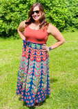 Boho Cotton Wrap Skirt